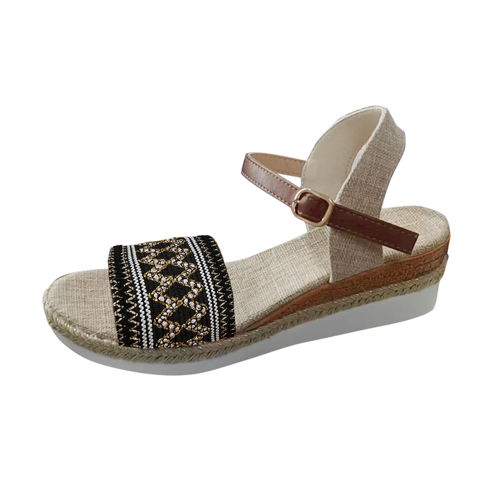 PEASKJP Platform Sandals Womens Bianca Wedge Heel Flip Flop Sandal with