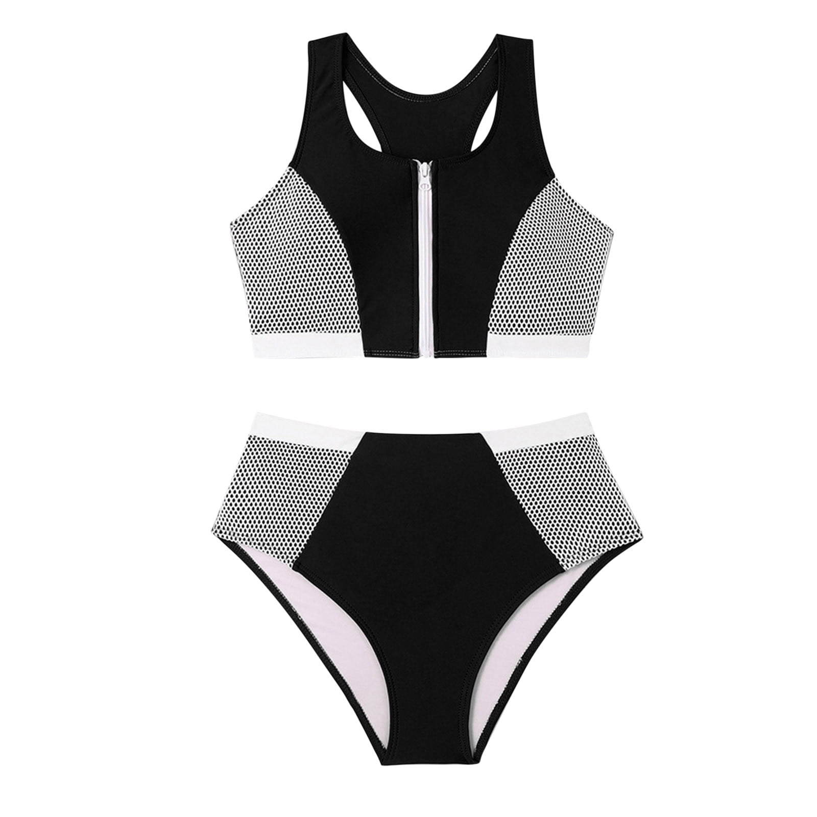 PEASKJP Plus Size Bikini Women's Two Piece Bikini Swimsuit Ribbed