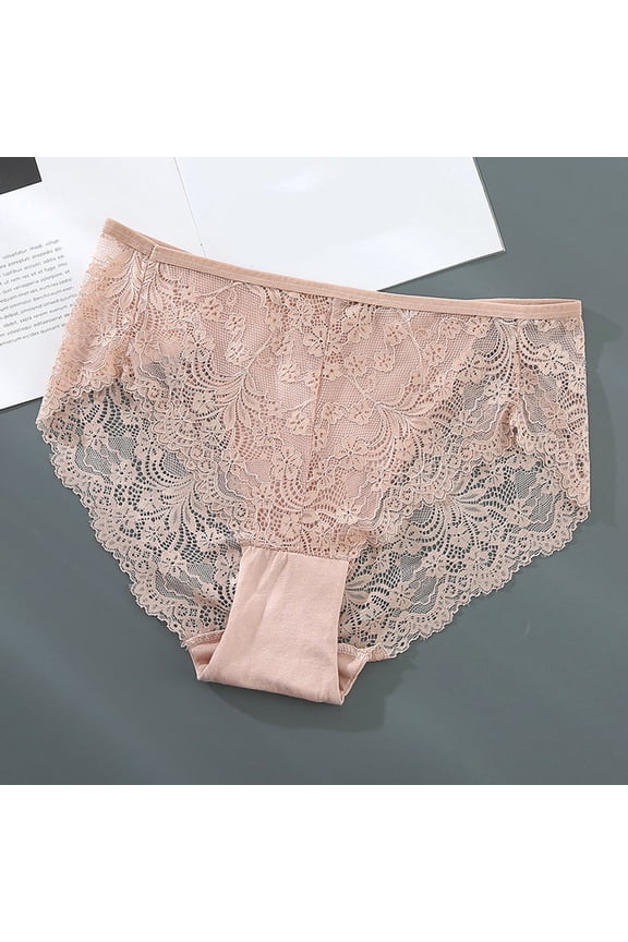 Plus Size Panties Breathable Cotton Underwear High Waist Stretch Briefs Soft Underpants Ladies Full Coverage Panties Pink S