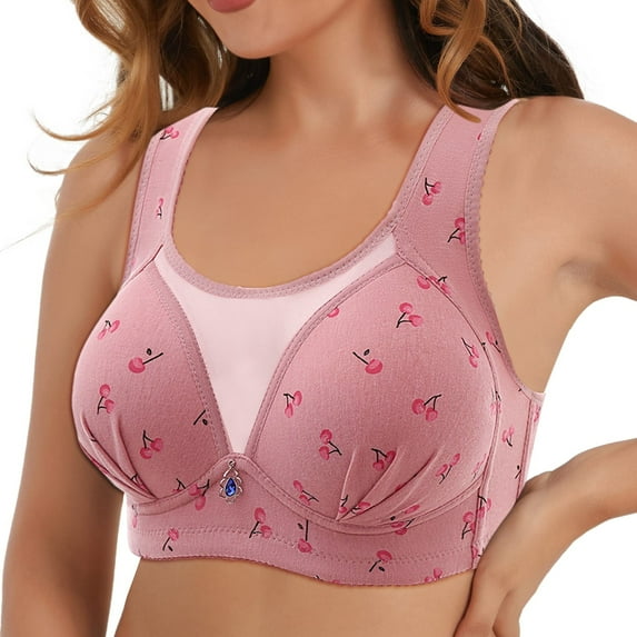 PEASKJP Plus Size Strapless Bras for Women Smooth Back Seamless Bras for Women Wirefree Comfortable Padded Push Up Back Smoothing Bra Plus Size Lingerie 44 Rose Gold