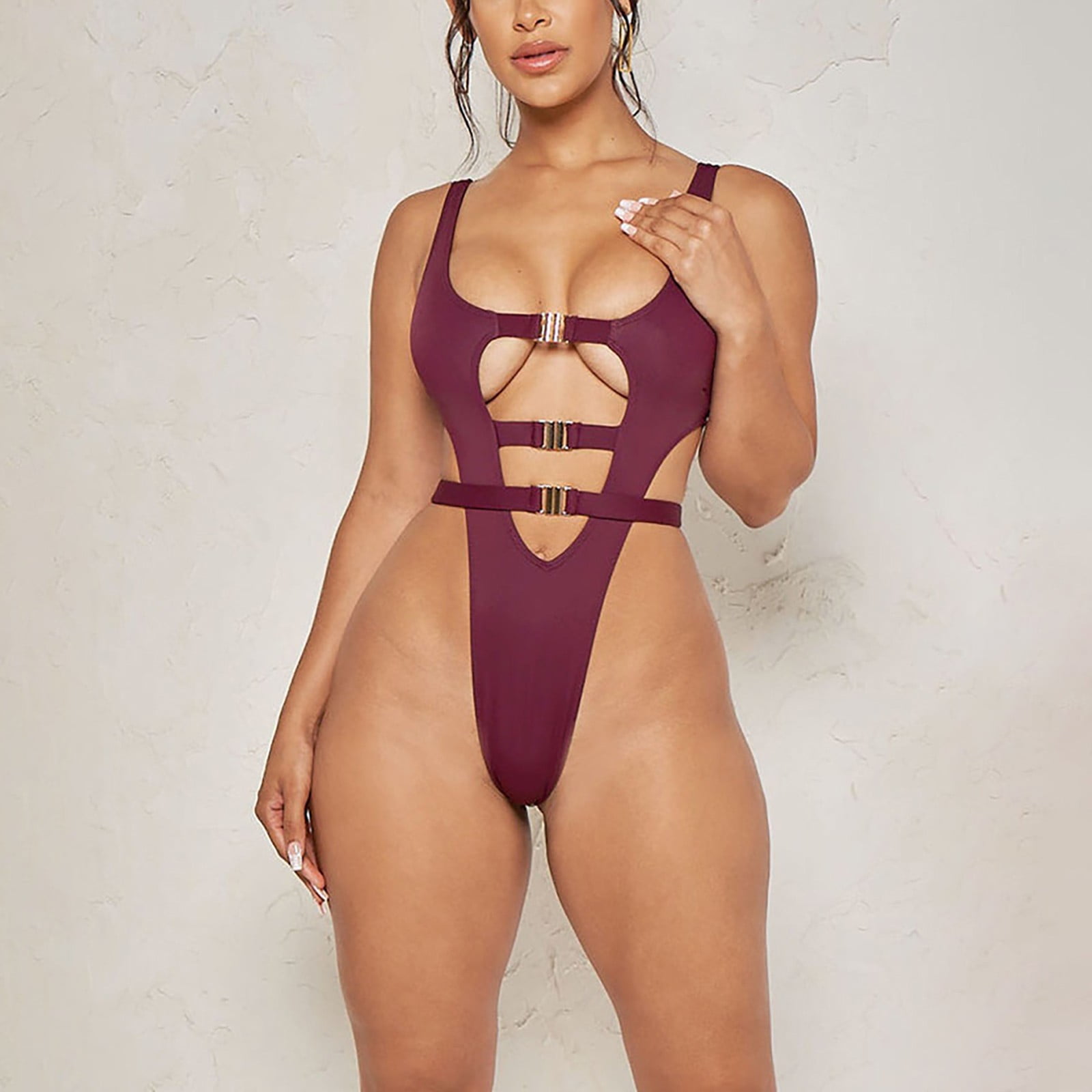 Lopeceal Women's One Piece Retro U Back Swimsuits Tummy Control Padding Bathing Suit High Cut Swimwear 8d17f435 0fba 4278 A442 0c465c5e5a4e.55fbdee2c4e4e6ad40f114b365846da0 - View #4