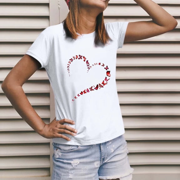 PEASKJP Plus Size Tops for Women Womens Top Women's Short Sleeve Workout Shirt T Shirt Tee Top (White,XS)