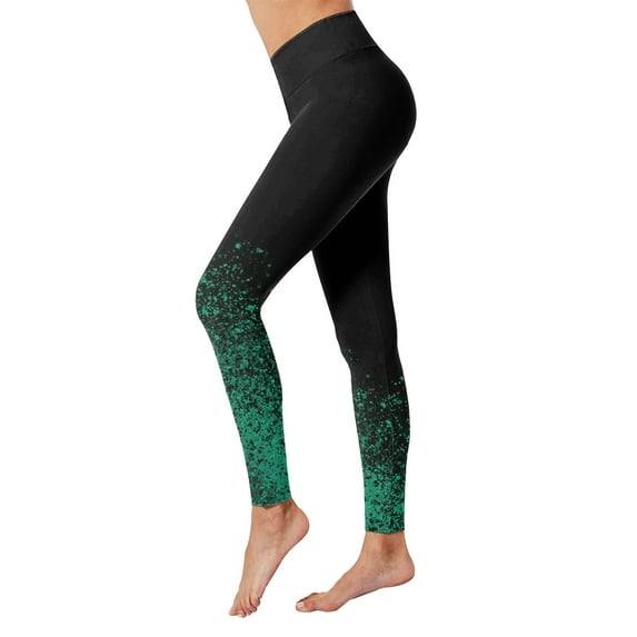 PEASKJP Plus Size Yoga Pants Women Yoga Workout Capris for Women Flare Pants Casual Work Bootcut with Side Pockets (Green,S)