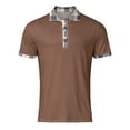 thumbnail image 1 of PEASKJP Polo T Shirts for Men Men's Slim-Fit Cotton Pique Polo Shirt Summer Polo Tops (Coffee,XXL), 1 of 3