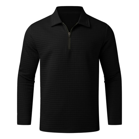 PEASKJP Polo T Shirts for Men Mens Polo Shirts Men's Polo Shirt Men's Performance Polo Shirt (Black,L)