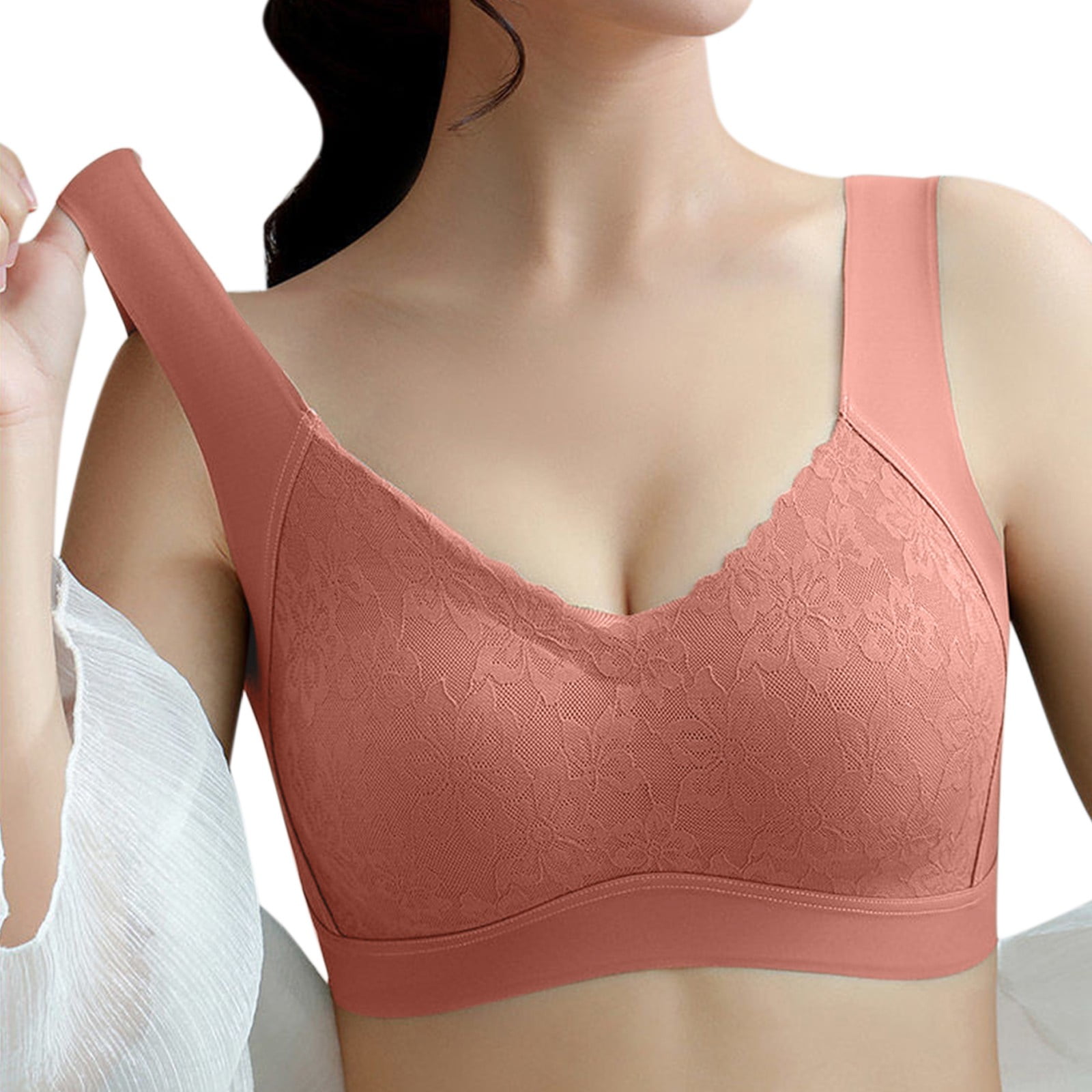 PEASKJP Push Up Bras for Women Seamless Stretchy Wire Free T-Shirt