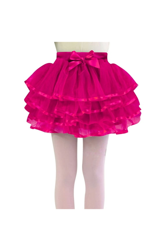 Rainbow Tutu for Girls Fashion Girls Skirt Sequins Sparkling Tutu Dancing,Hot Pink 2-3 Years