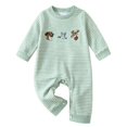 thumbnail image 1 of PEASKJP Rompers Baby Baby Boy Rompers Cotton Clothes Rompers for Newborn Infant and Baby Boy Light Green,0-3 Months, 1 of 7