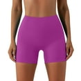 thumbnail image 1 of PEASKJP Running Shorts for Women High Waist Tummy Control Quick Dry Hiking Shorts Running Workout Shorts Purple XL, 1 of 2