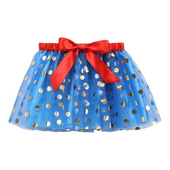 PEASKJP School Uniform for Girls Skirts Girls School Uniform Pull-on Scooter Skirt With Undershorts, Knit Waistband & Functional Pockets (Blue,2-4 Years)
