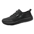 thumbnail image 1 of PEASKJP Shoes for Men Mesh Performance Non Slip Lace Up Walking Shoe Outdoor Running Shoes Black 45, 1 of 5