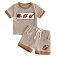 thumbnail image 1 of PEASKJP Short Sets Baby Boy 2 Piece Outfits Boy Clothes Sets Short Sleeve T-Shirt Tops Shorts,Size 18-24 Months, 1 of 8