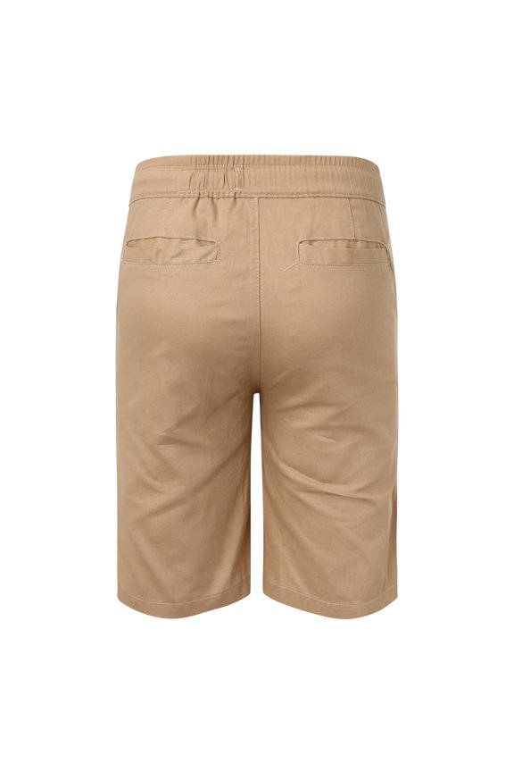 Shorts for Men Men's Shorts Casual Workout Sports Shorts with Zipper Pockets (Khaki,XL)