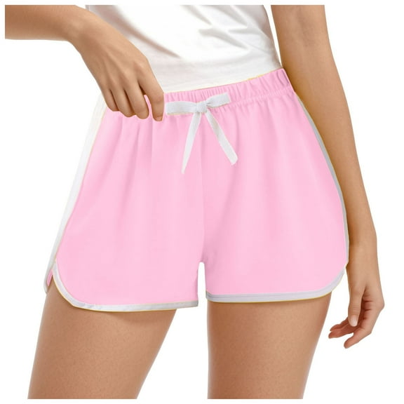 PEASKJP Shorts for Toddler Girls Girls Athletic Shorts High Waisted Dance Shorts Comfy Workout Gymnastics Shorts,Pink 9-10 Years