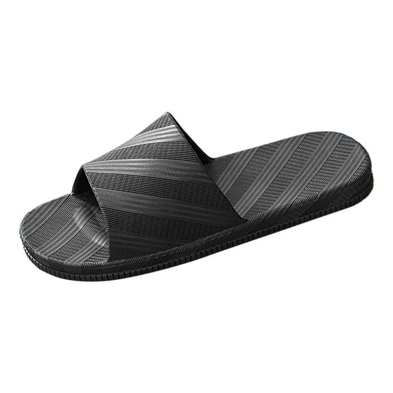 PEASKJP Slides Sandals for Men Non-Slip Slides Memory Foam Slide Sandals Cushioned Cloud Pool Slide Black 45