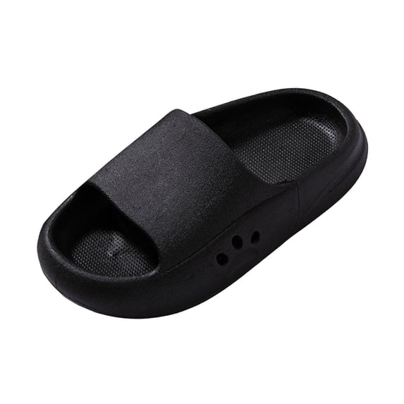 PEASKJP Slippers for Girls Kids Slippers Toddler House Slippers Outdoor Indoor Girls Boys Slipper (Black,13)