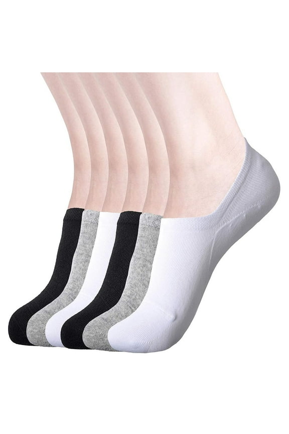 Socks for Women No Show Socks for Women Ankle Length Mens Socks Womens Diabetes Socks (Black,White,Gray,One Size)