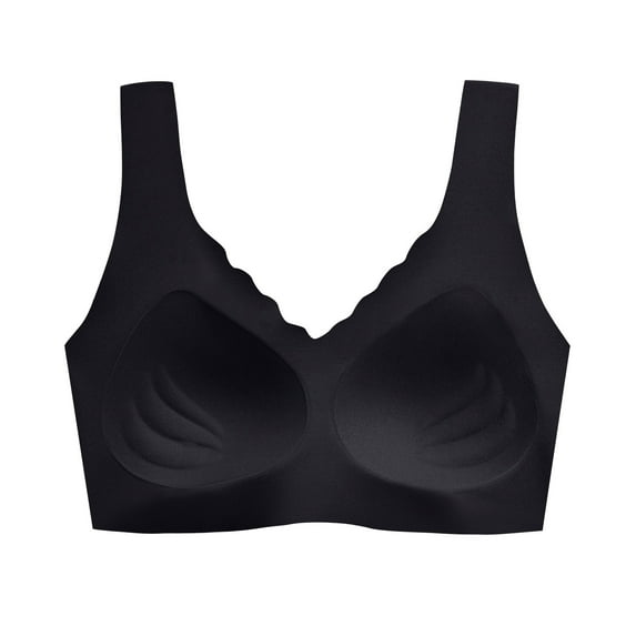 PEASKJP Sports Bras for Women Plus Size Lightweight Plus Size Minimizer Unlined Underwire Full Coverage Bra Lingerie for Women Plus Size Black X-L