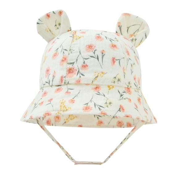 PEASKJP Sunhats for Toddlers Outdoor Kids Sun Hat with Neck Flap UPF 50+ Quick Dry Beach Hats for Baby Boys Girls Adjustable,Size 3-12 Months
