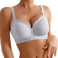 thumbnail image 1 of Razzly Women's Front Closure Floral Lace Bra Comfortable Support Underwire T Shirt Bralette Soft Wireless Everyday Wear Bras for Women,bras for women wirefree Bras for Women No(Light Blue,40), 1 of 4