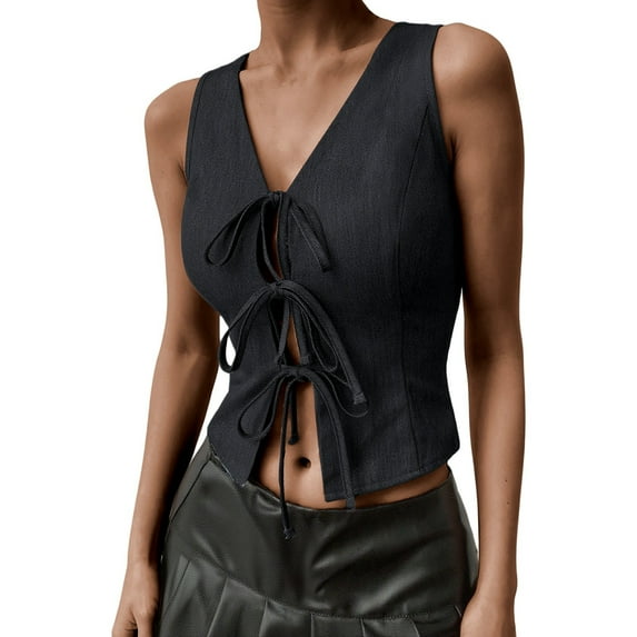 Razzly Neck A Line Tops for Women 3 Shirts 3d Print Tops for Women Camisoles Women And Compression Top Women Spandex Top Fashion Dress Lace Tops Women's Fashion Sleeveless Tie Front Camisole(Navy,XL)