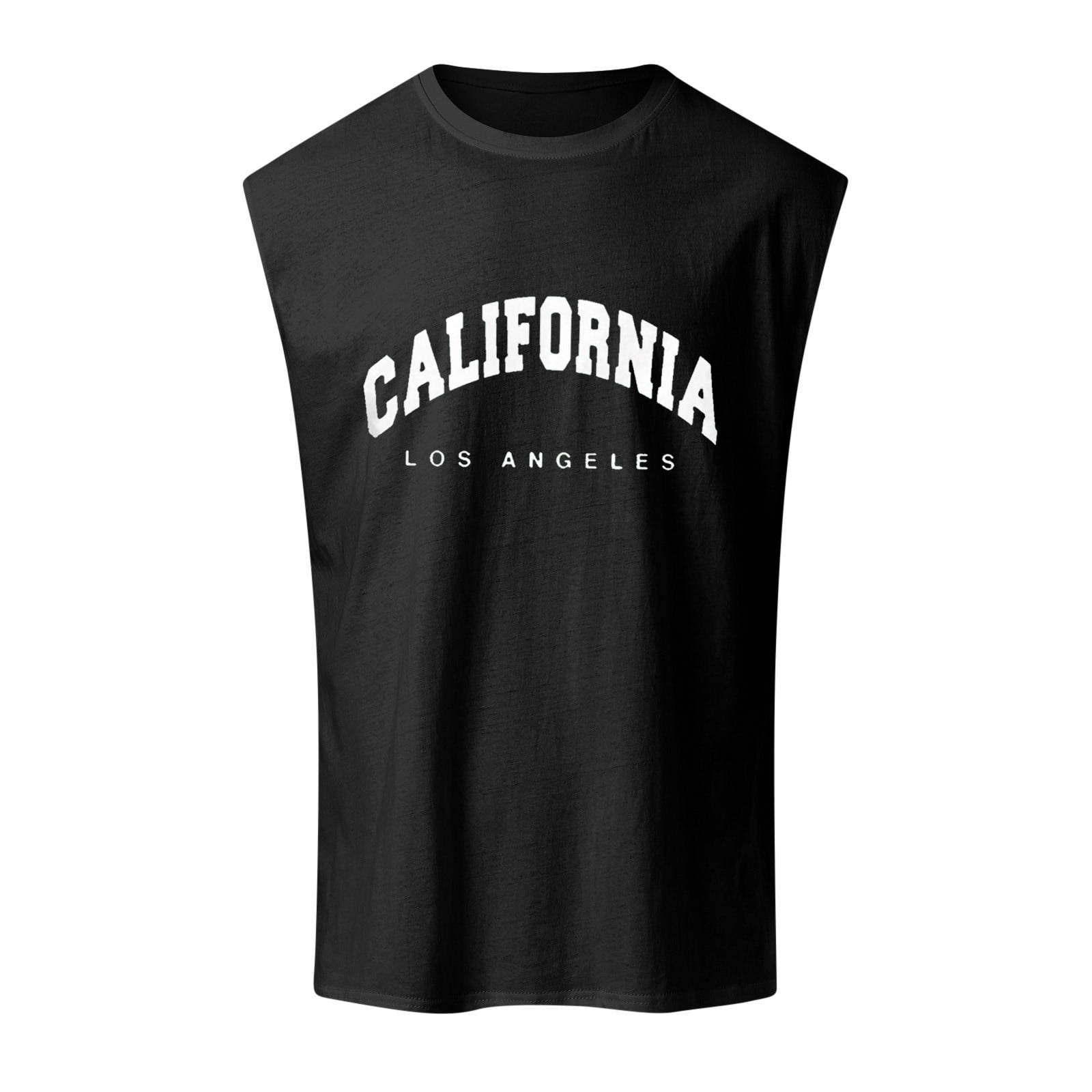 PEASKJP Mens Graphic Tank Tops Men's Letter Slogan Crop Tank Top