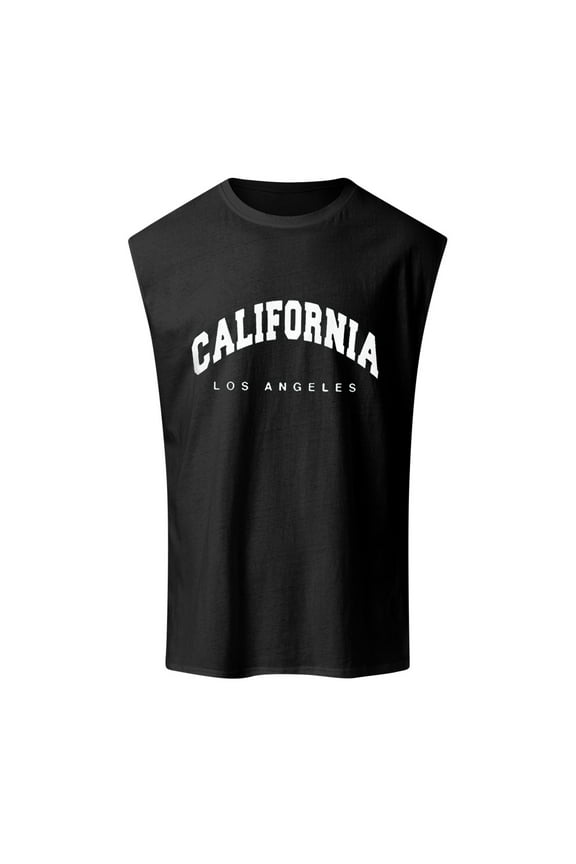 Tank Top Men Beach Men's Tank Tops Y Back Workout Muscle Tee Sleeveless Fitness Bodybuilding T Shirts (Black,XXL)