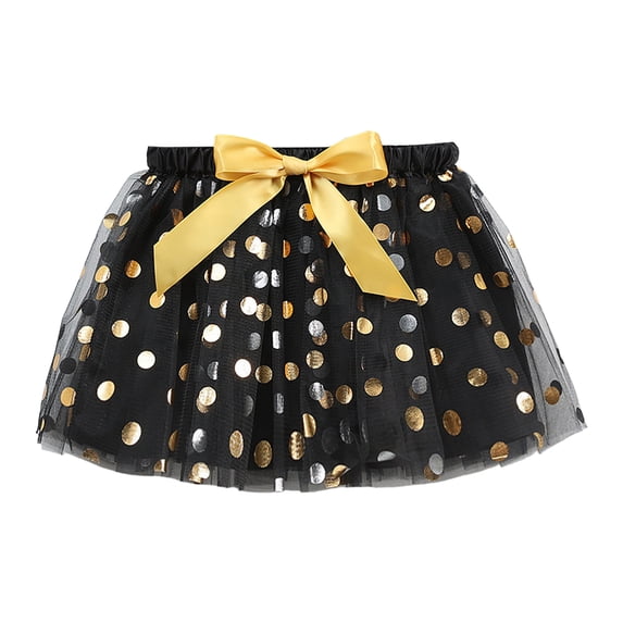 PEASKJP Toddler Girl Tutu Girls Layered Stars Sequins Tutu Skirt Princess Ballet Dance Dress (Black,2-4 Years)