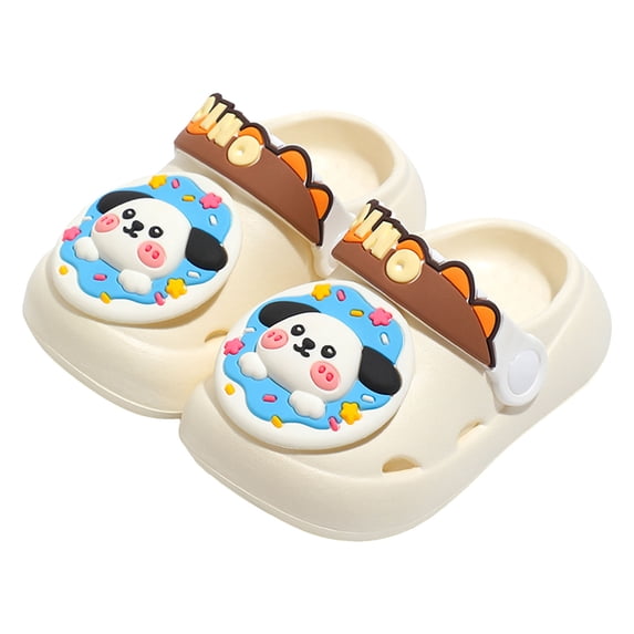 PEASKJP Toddler House Slippers Kids Slippers Toddler House Slippers Slipper Slippers Soft Indoor Girls Boys Slipper (White,11)