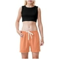 thumbnail image 1 of PEASKJP Toddler Kids Lightweight Breathable Jogger Shorts Summer Hawaii Beach Shorts Elastic Waist Causal Shorts 2-12 Years (Orange,4-5 Years), 1 of 4
