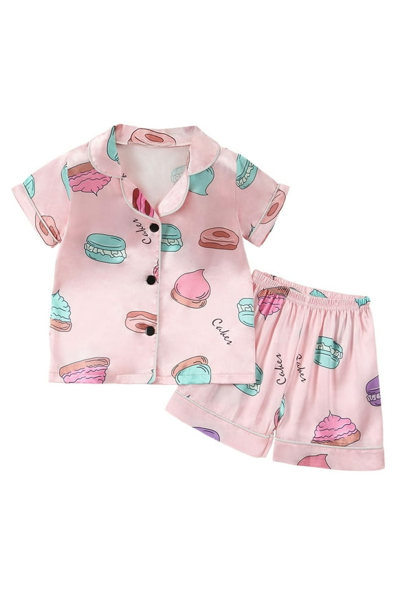 Toddler Pjs Infant Toddler Kids Soft Pajamas Tie Dye Short Summer Pjs 2pcs Set,Pink 18-24 Months