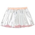 thumbnail image 1 of PEASKJP Toddler Tennis Skirt Girls Pleated Mini Skirt High Waist Tennis School Uniform Skirts (Silver,18-24 Months), 1 of 6