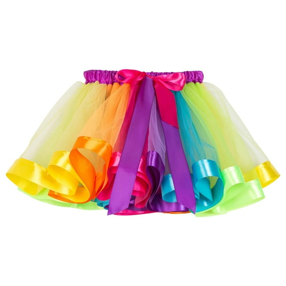 PEASKJP Toddler Tutu Skirt Girls Princess Tutus Dance Tutus Dress Flower Fit Kids,Yellow 9-11 Years