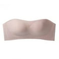 thumbnail image 1 of PEASKJP Tube Bras for Women Strapless Strapless Bandeau Bra Stretchy Tube Top Bras Pink C, 1 of 5