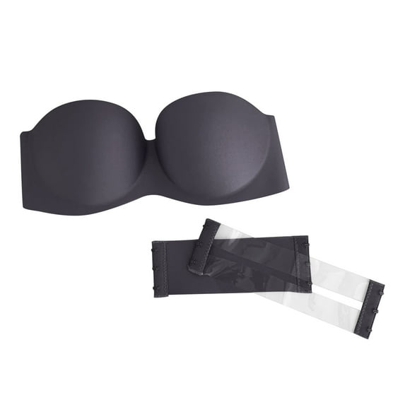 PEASKJP Tube Bras for Women Strapless Strapless Push Up Tube Bras Grey C