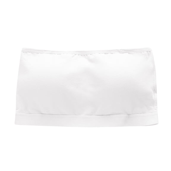 PEASKJP Tube Top Bra for Women Strapless Plus Size Full Figure Bra Seamless Plunge Padded T-Shirt Bra White XL