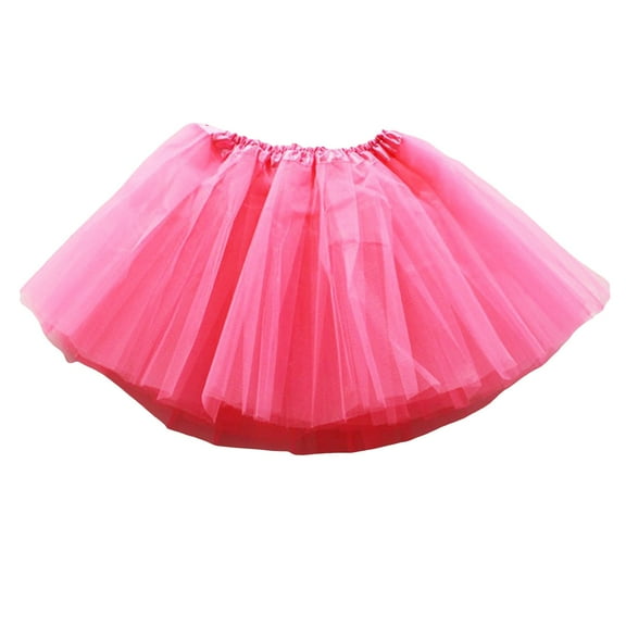 PEASKJP Tutu Skirts for Girls Layered Tutu Skirt for Girls Ballet Dressing Up Kid Tutu Skirt,Pink 3-8 Years