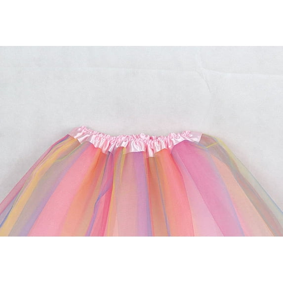 PEASKJP Tutu for Toddler Girls Girls Layered Party Birthday Tutu Skirt Dance Princess Ballet Dress (Pink,One Size)