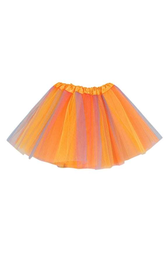 Tutus for Girls Baby Girls Sparkle Fashion Skirts Layers Ruffle Sequin Tutu Dance Skirt for Kids,Orange 2-8 Years