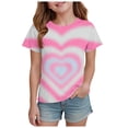 thumbnail image 1 of PEASKJP Tween Girls Trendy Clothes Summer T Shirt Fashion Casual Crewneck Short Sleeve Tops Tee for Girls (Pink,3-4 Years), 1 of 5