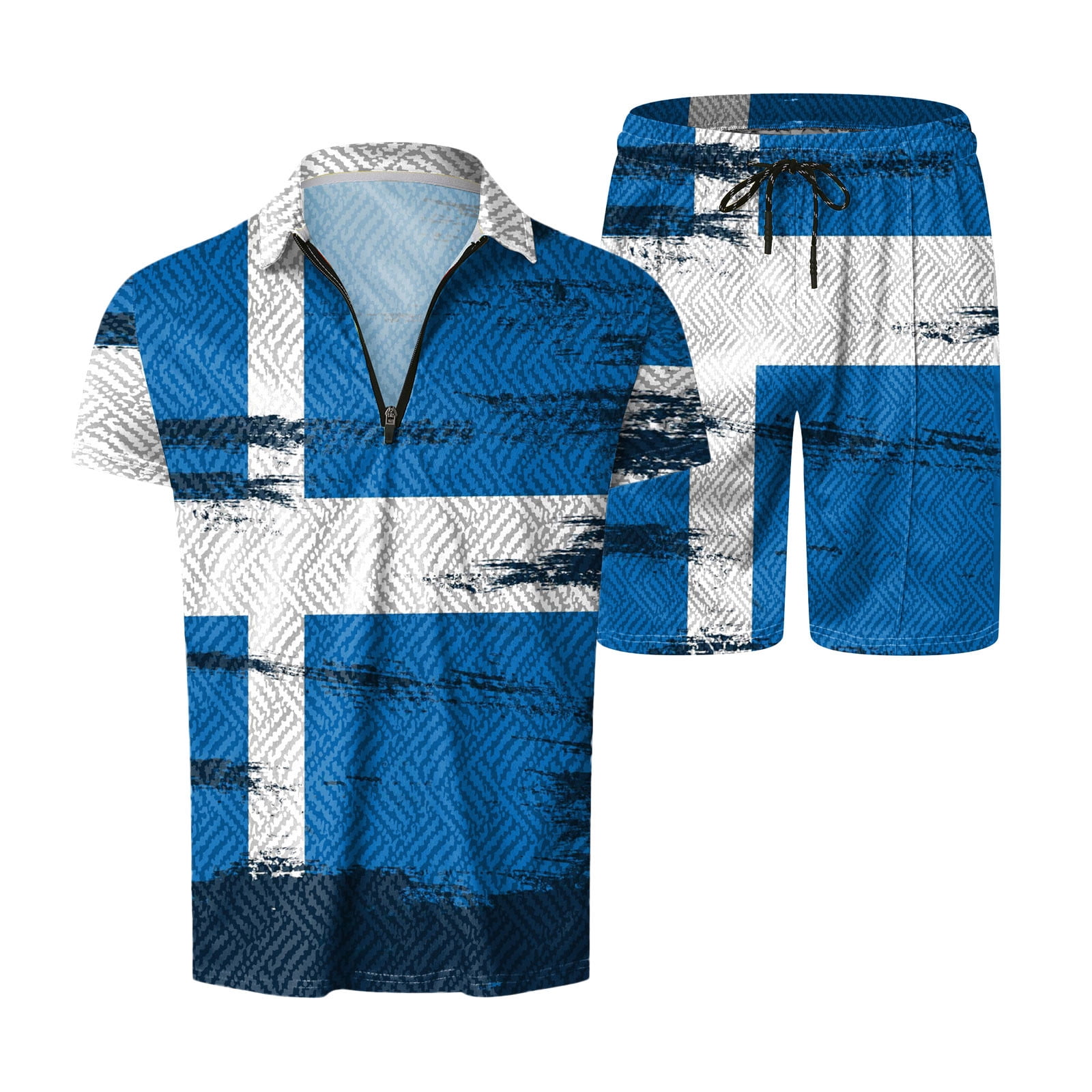 PEASKJP Shorts Sets Men Two Piece Outfits Mens Short Sets 2