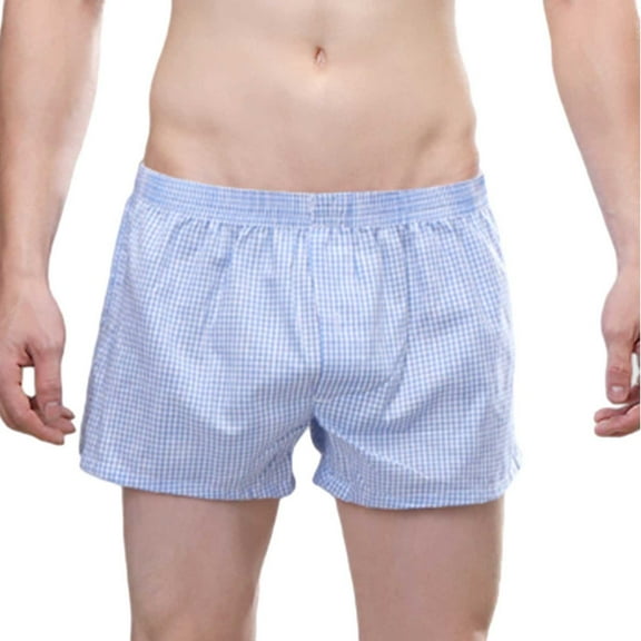 PEASKJP Underwear Men Big and Tall Boxer Briefs, Moisture-Wicking Underwear, Cotton No-Ride-up for Men (Blue,XXL)