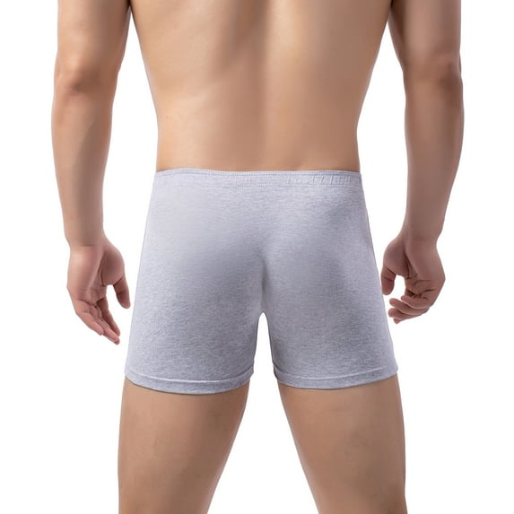 PEASKJP Underwear Men Men's Underwear Boxer Briefs, Cotton ComfortSoft Boxer Brief for Men, Moisture-Wicking Breathable (Grey,XL)
