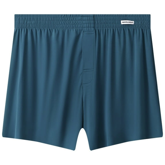 PEASKJP Underwear for Men Big and Tall Cotton Boxer Briefs for Men - Tagless Men's Underwear (Blue,XXL)
