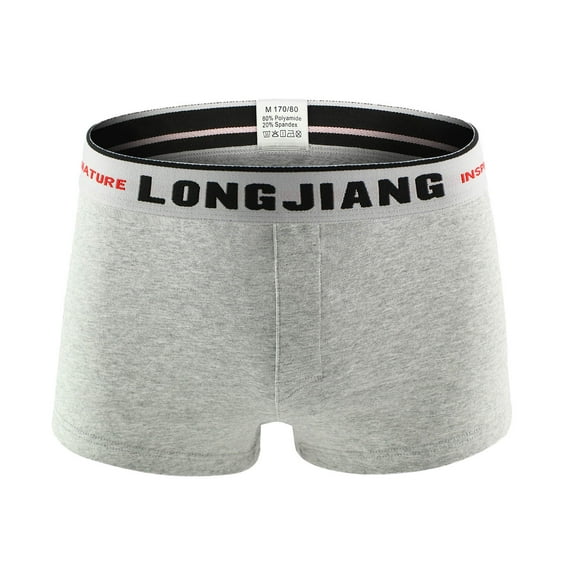 PEASKJP Underwears for Men Big and Tall Boxer Briefs, Cool Dri Moisture-Wicking Underwear, Cotton No-Ride-up for Men (Grey,L)