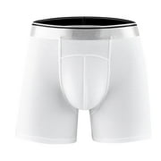 PEASKJP Underwears for Men Big and Tall Men's Original Series Boxerjock Boxer Briefs (White,XL)