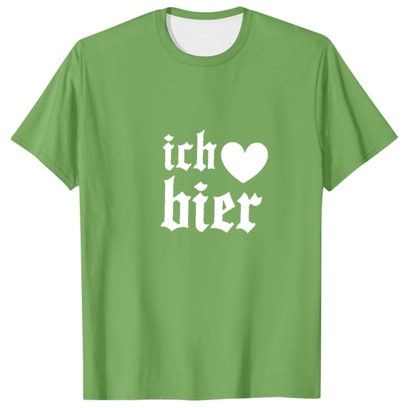 Razzly Men's Graphic T Shirt Funny Print Short Sleeve Casual Tee Comfortable Summer Top for Daily Wear Lightweight Breathable Blend(Green,3XL)