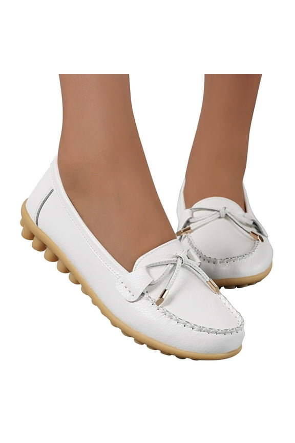 Walking Shoes Women Women Casual New Pattern Sportsflat Non-Slip Light Shoes Non Slip Work Trainer White 9