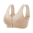 thumbnail image 1 of PEASKJP Warner Bras for Women Seamless Bras for Women Women Lace Back Button Shaping Cup Adjustable Shoulder Strap L Size Underwire Bra A 40, 1 of 2