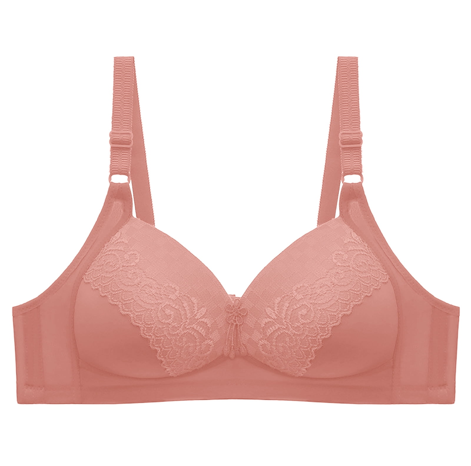 Alluring Peach Cotton Non-Padded Bras For Women at Rs 313.00